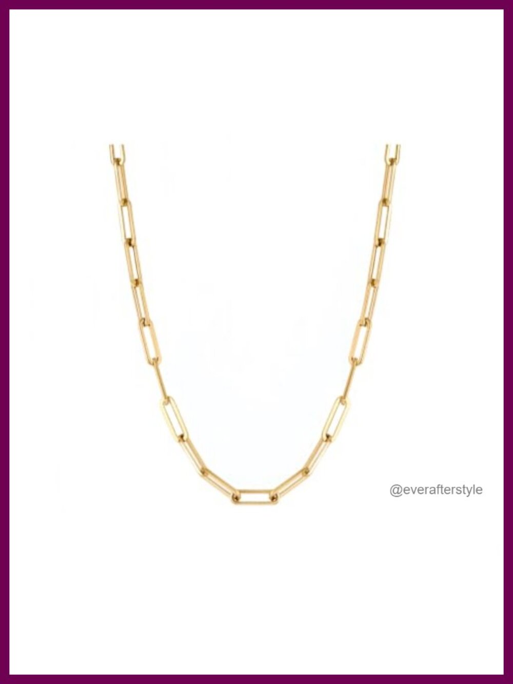 5MM Paperclip Gold Chain Necklace Layering Minimalist Men Women 14K Gold Filled
